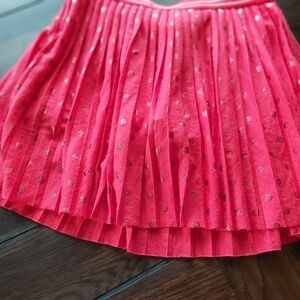 JUSTICE PRETTY PINK PLEATED SKORT/kids bag
